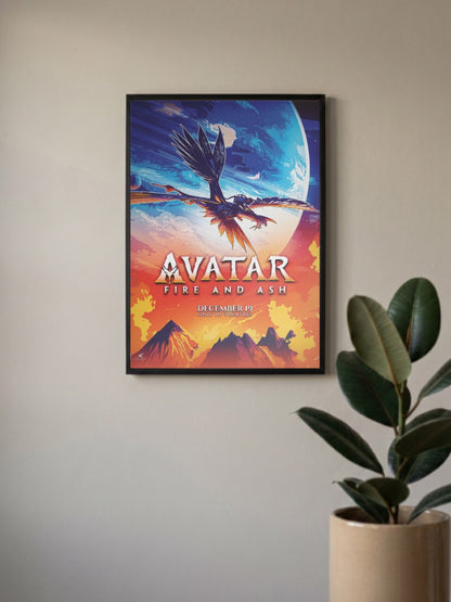 Avatar Ikran Flight Scene Hollywood Movie Poster