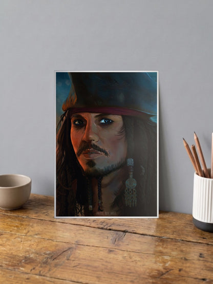 Jack Sparrow Portrait Hollywood Movie Poster