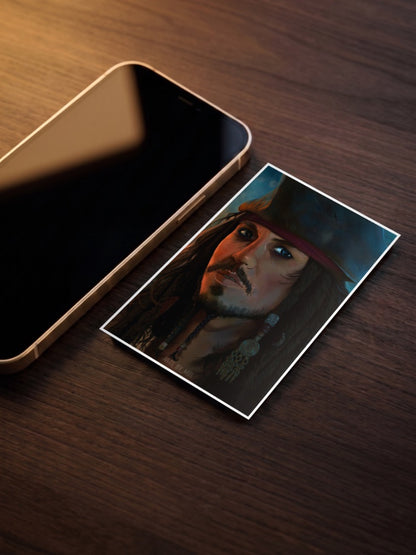Jack Sparrow Portrait Hollywood Movie Poster
