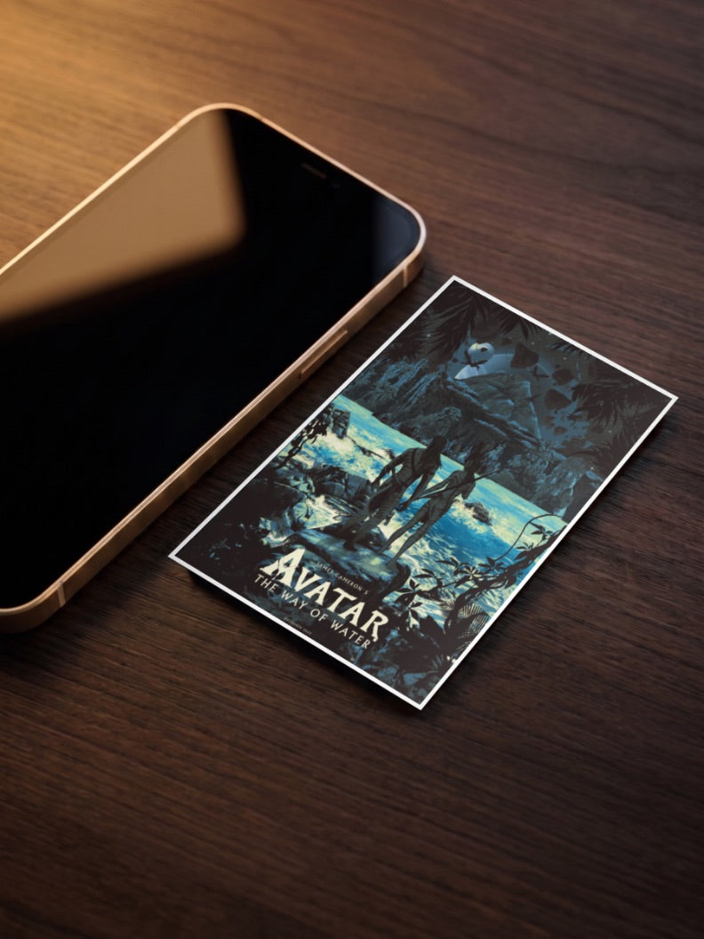 Avatar Way Of Water Poster Hollywood Movie Poster as a pocket poster, sized to fit behind a phone case