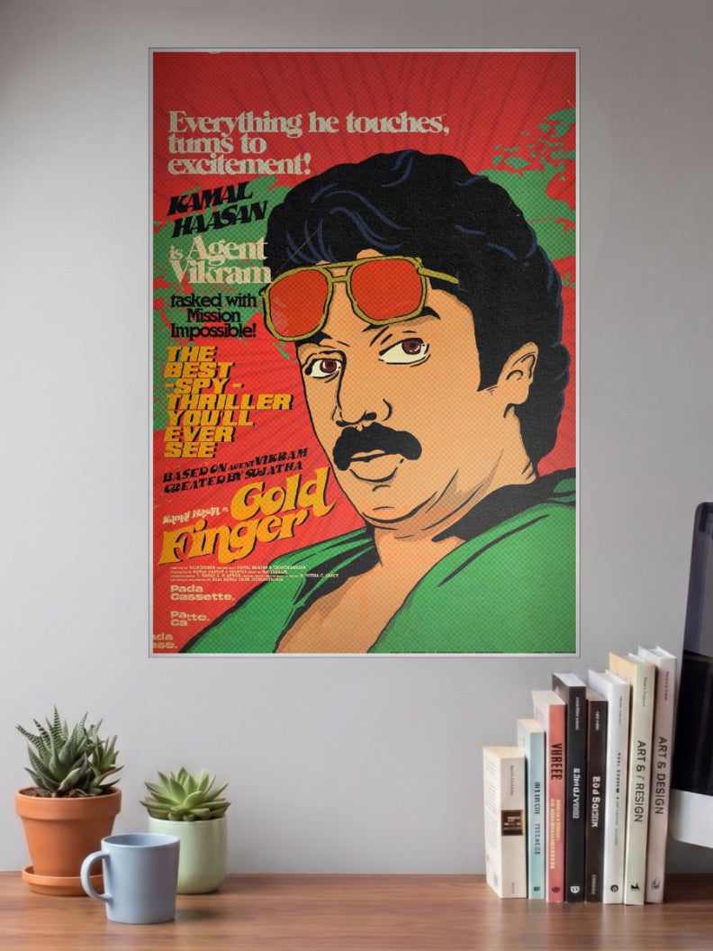 Kamal Haasan Gold Finger Kollywood Movie Poster