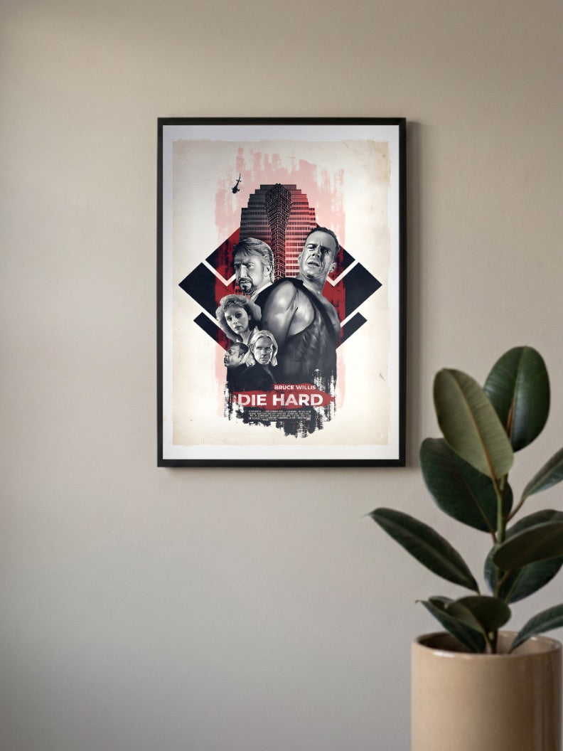 Die Hard Bruce Willis Action Movie Poster