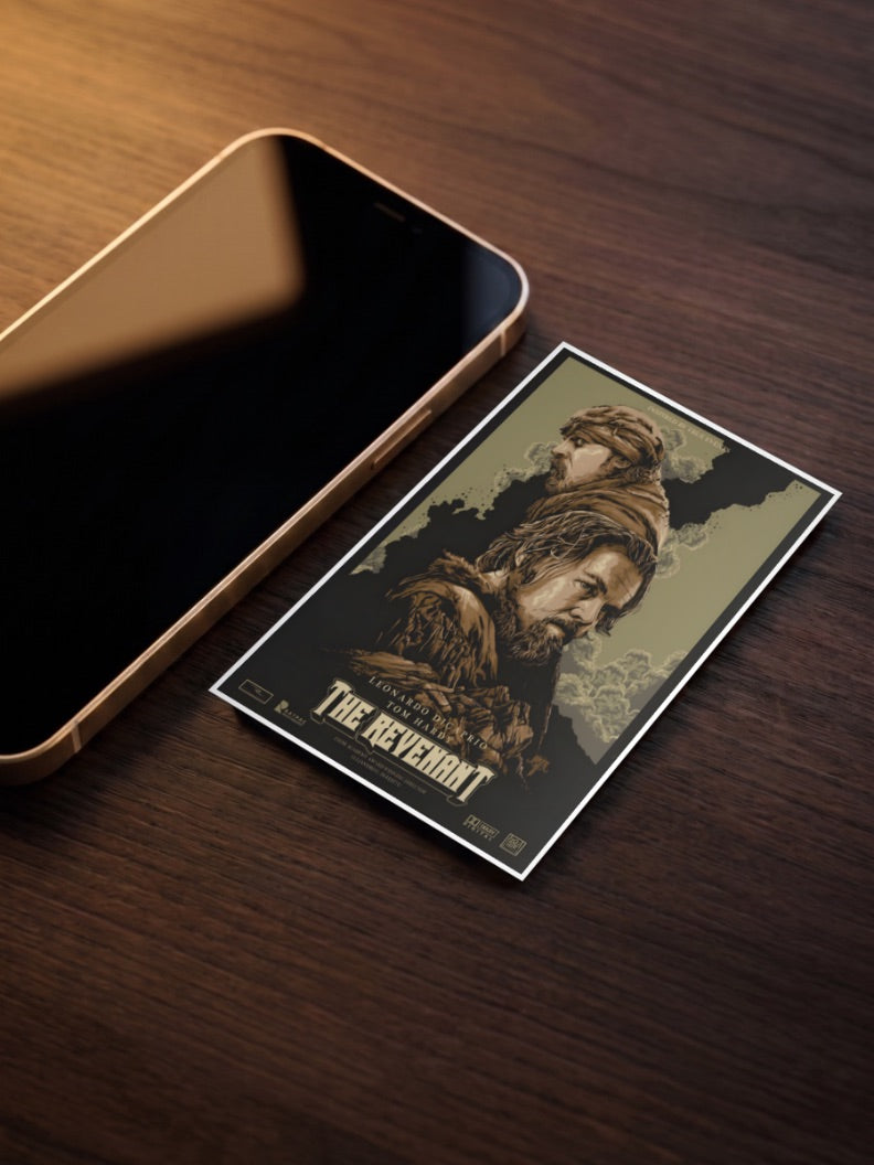 The Revenant Poster Hollywood Movie Poster as a pocket poster, sized to fit behind a phone case