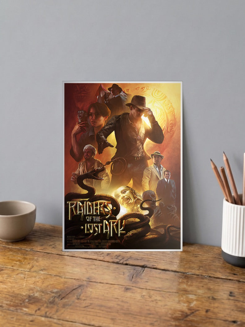 Indiana Jones Raiders Art Hollywood Movie Poster