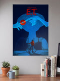 E T Bike Silhouette Poster Hollywood Movie Poster