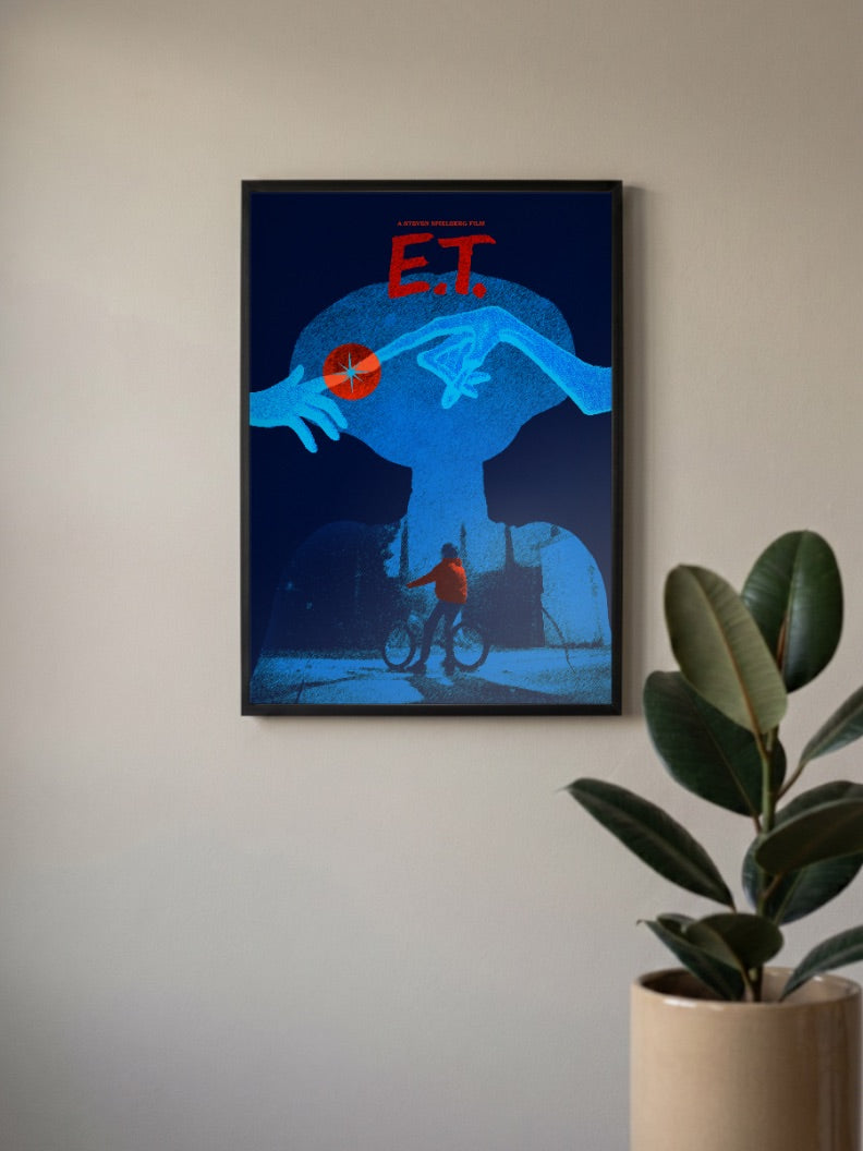 E T Bike Silhouette Poster Hollywood Movie Poster