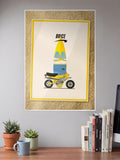 Bike Beach Art Poster