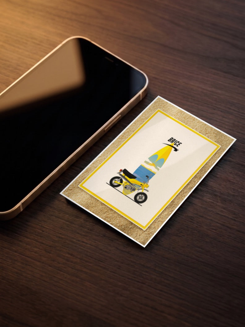 Bike Beach Art Poster