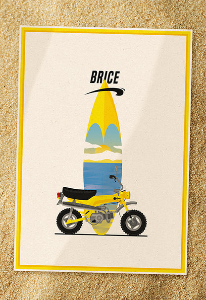 Bike Beach Art Poster