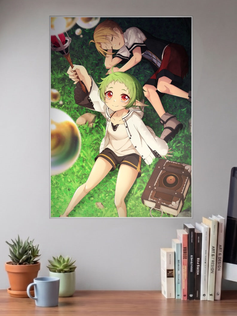 Sylphiette And Rudeus Scene Anime Poster