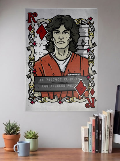 Mugshot Playing Card Art Iconic Poster