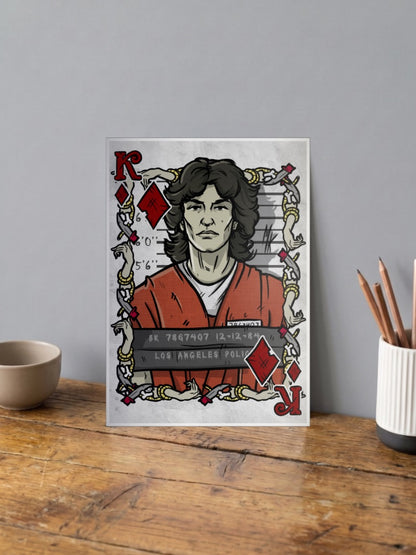 Mugshot Playing Card Art Iconic Poster