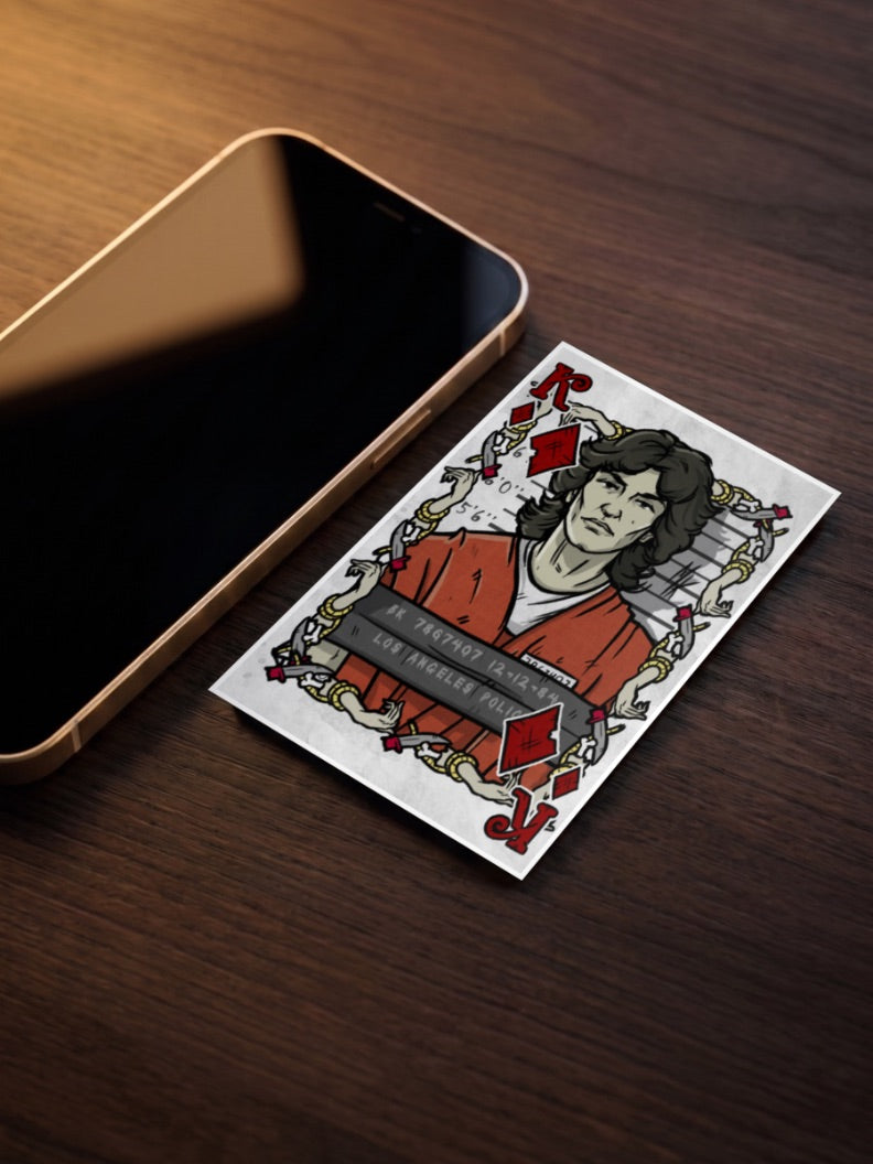 Mugshot Playing Card Art Iconic Poster