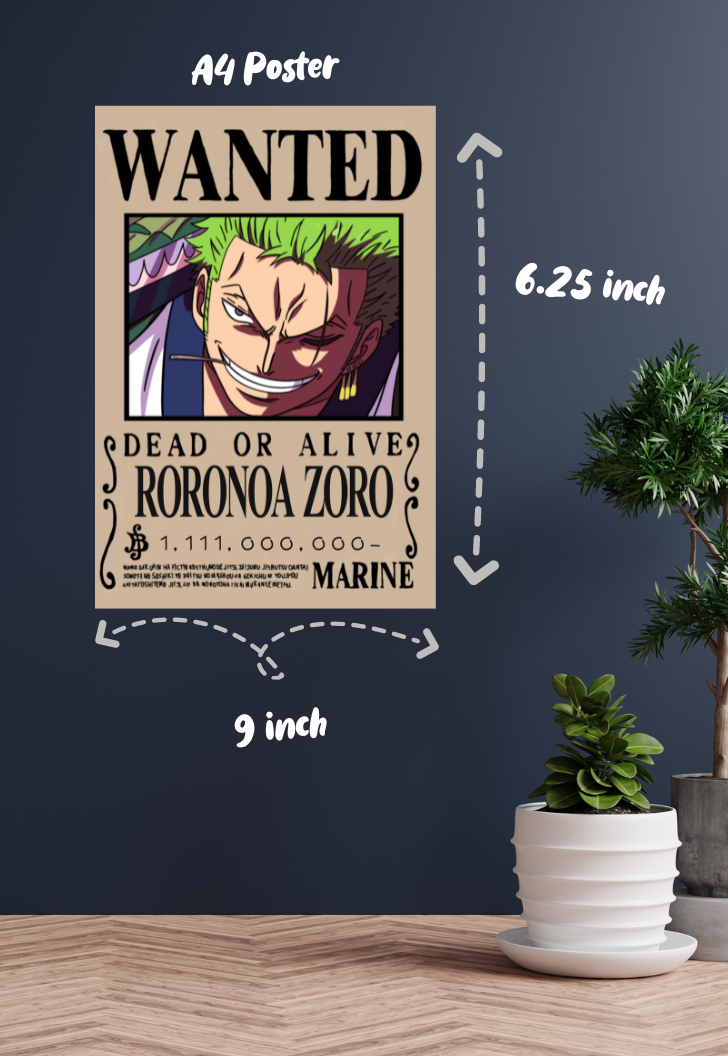 Zoro Wanted Poster