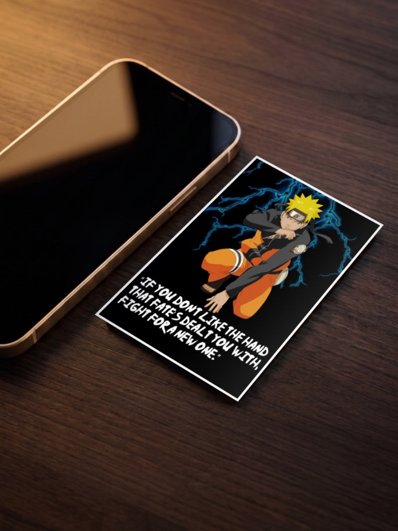 Naruto Uzumaki Lightning Quote Anime Poster