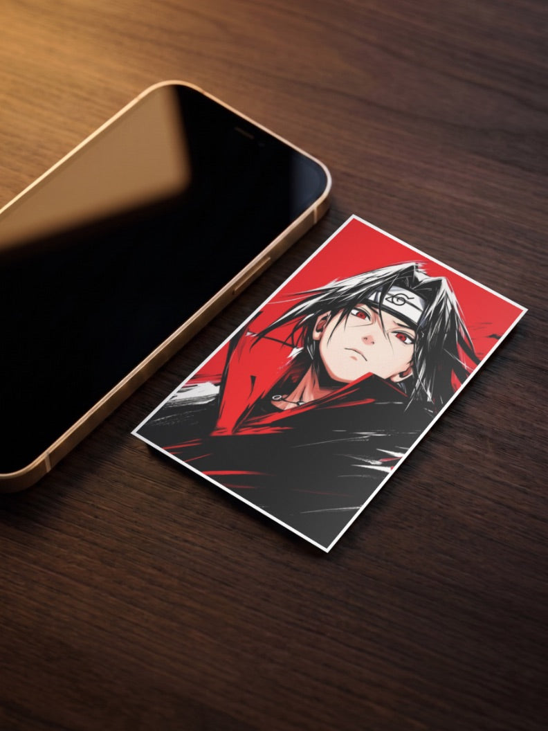 Itachi Uchiha Red Portrait Anime Poster
