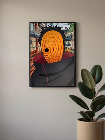 Obito Uchiha Masked Portrait Anime Poster