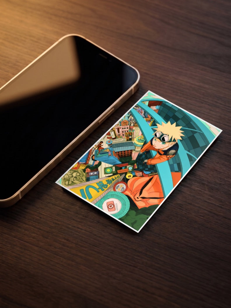 Naruto Uzumaki Village Dive Anime Poster