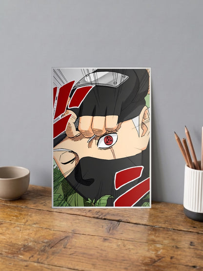 Kakashi Hatake Comic Close Up Anime Poster