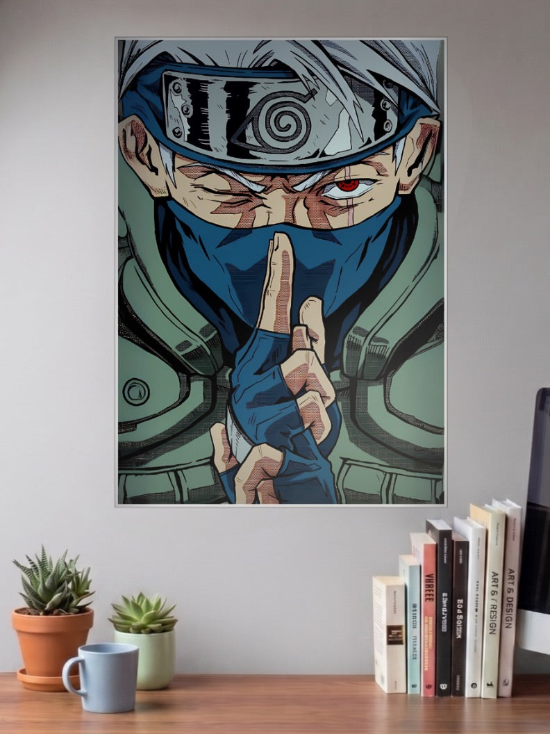 Kakashi Hatake Hand Seal Pose Anime Poster