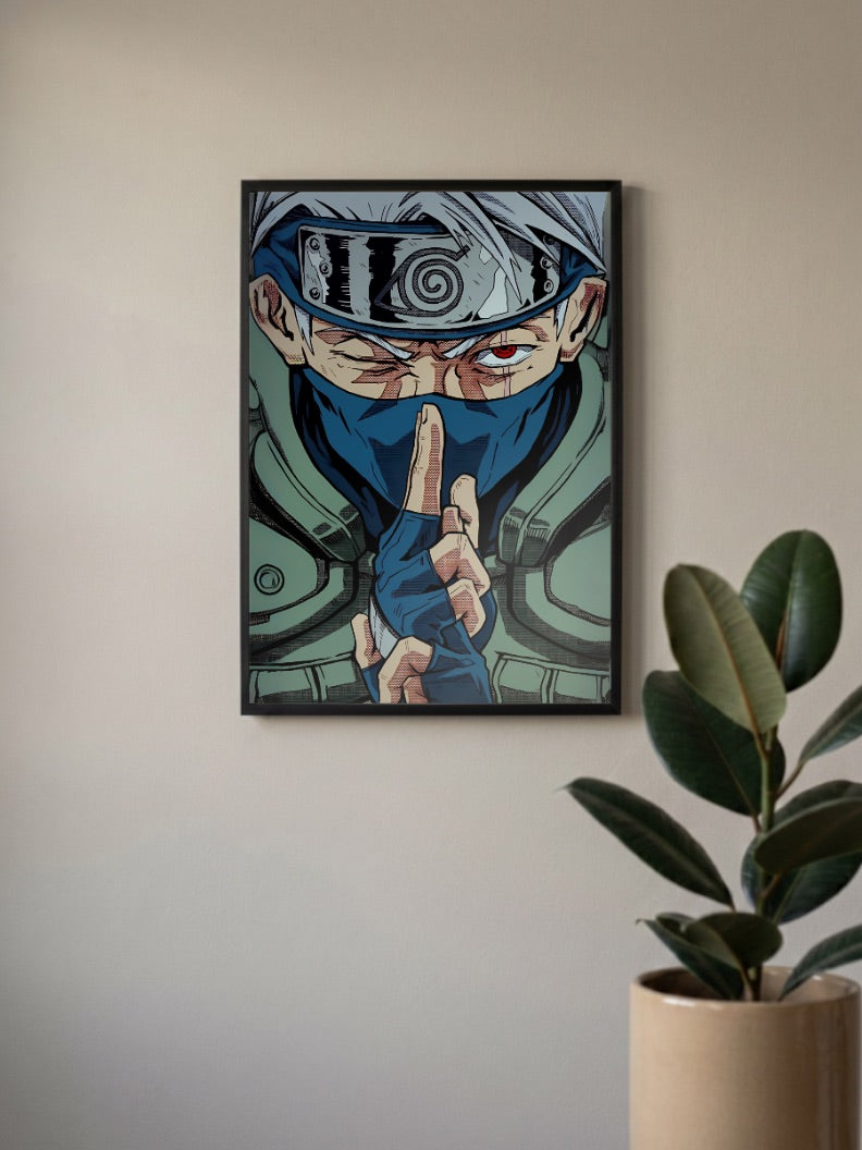Kakashi Hatake Hand Seal Pose Anime Poster
