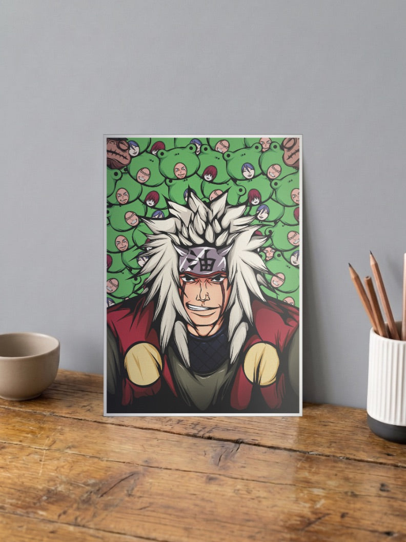 Jiraiya Sannin Toad Portrait Anime Poster