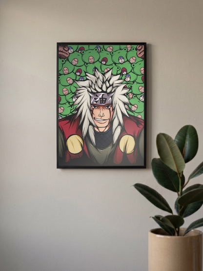 Jiraiya Sannin Toad Portrait Anime Poster