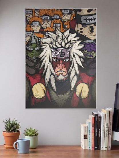 Jiraiya And Pain Group Art Anime Poster
