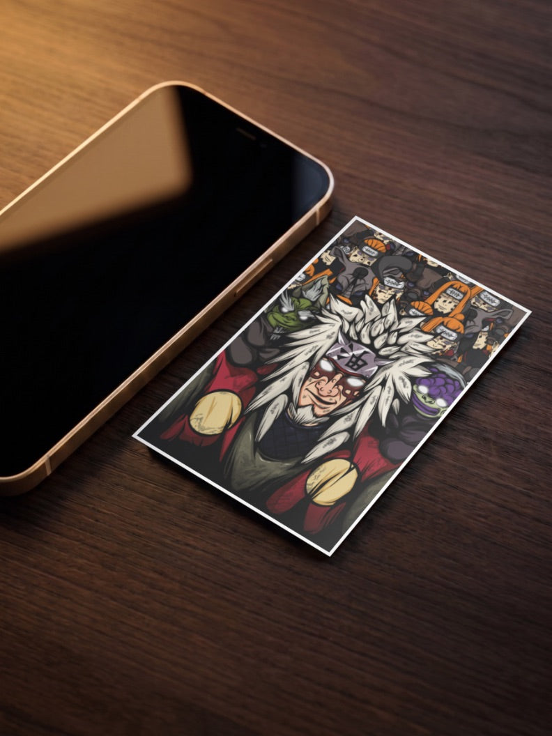 Jiraiya Amegakure Group Art Anime Poster