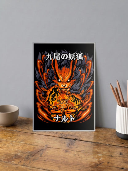 Kurama Nine Tails Naruto Art Anime Poster
