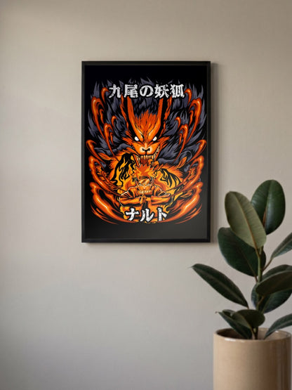 Kurama Nine Tails Naruto Art Anime Poster