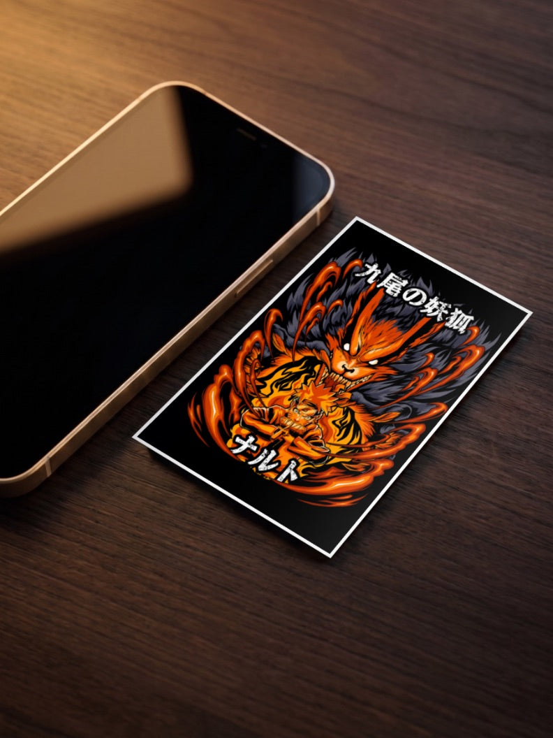 Kurama Nine Tails Naruto Art Anime Poster