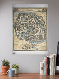 Hiresaka Fantasy City Map Fantasy Poster
