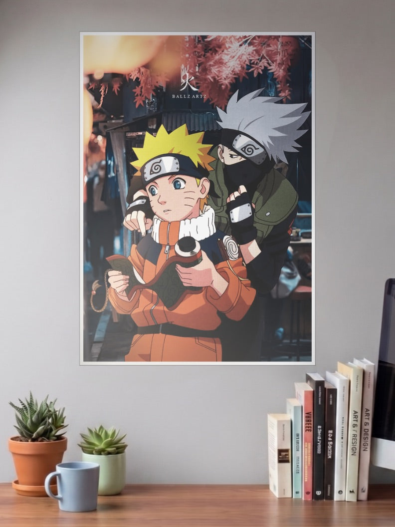 Kakashi and Naruto Poster