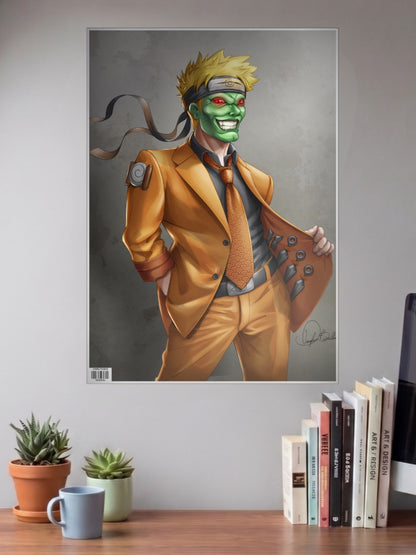 Naruto Mask Reveal Suit Art Anime Poster