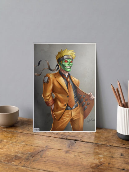 Naruto Mask Reveal Suit Art Anime Poster