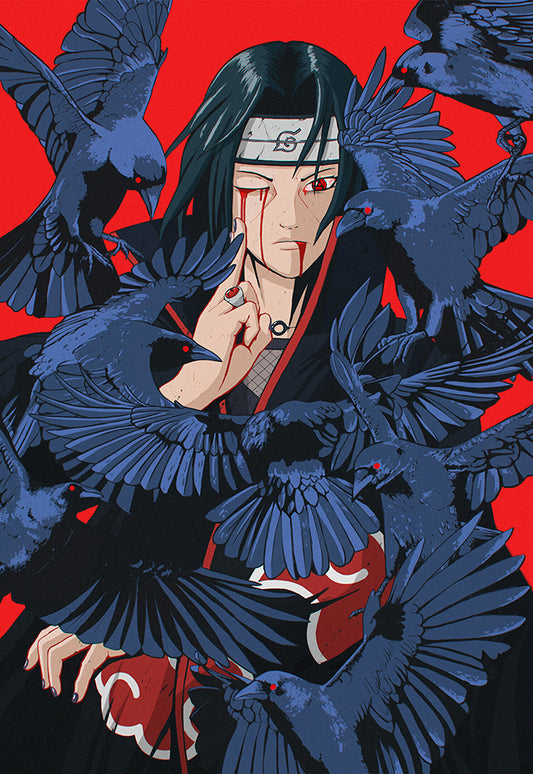 Itachi Uchiha Crow Poster