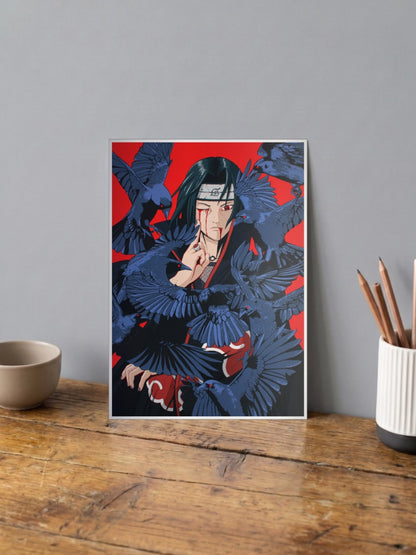 Itachi Uchiha Crow Poster