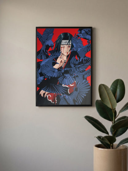 Itachi Uchiha Crow Poster