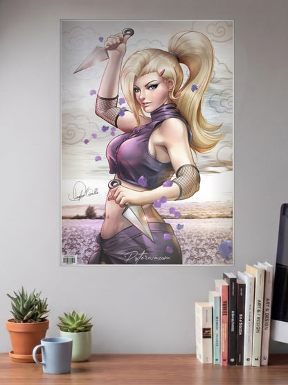 Ino Yamanaka Kunai Pose Anime Poster