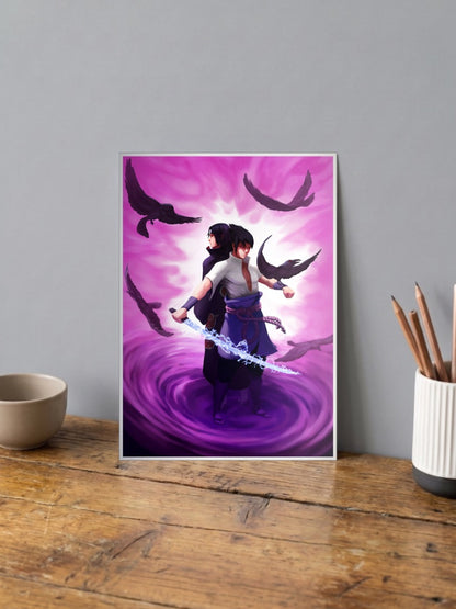 Itachi Sasuke Brothers by Heart Poster