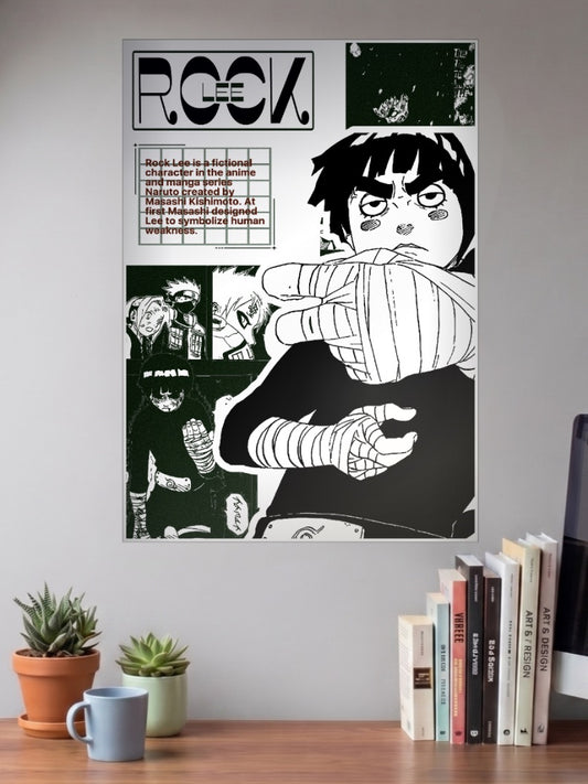 Rock Lee Bio Poster Art Anime Poster