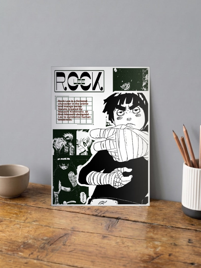 Rock Lee Bio Poster Art Anime Poster