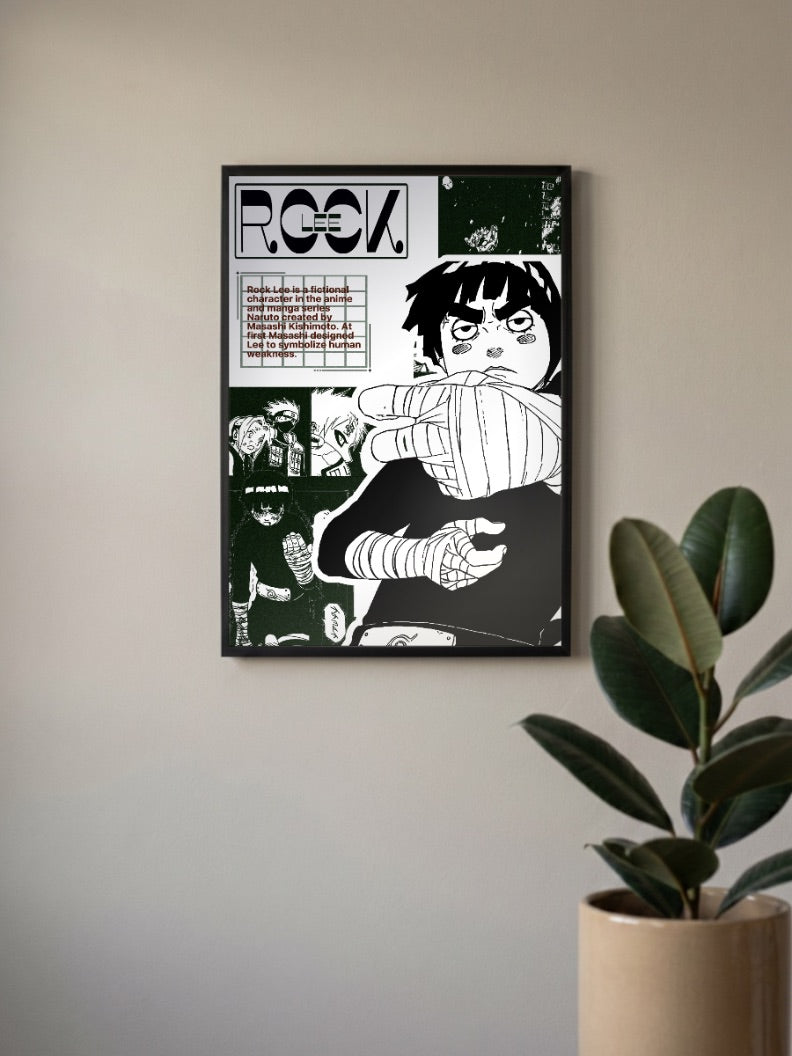 Rock Lee Bio Poster Art Anime Poster