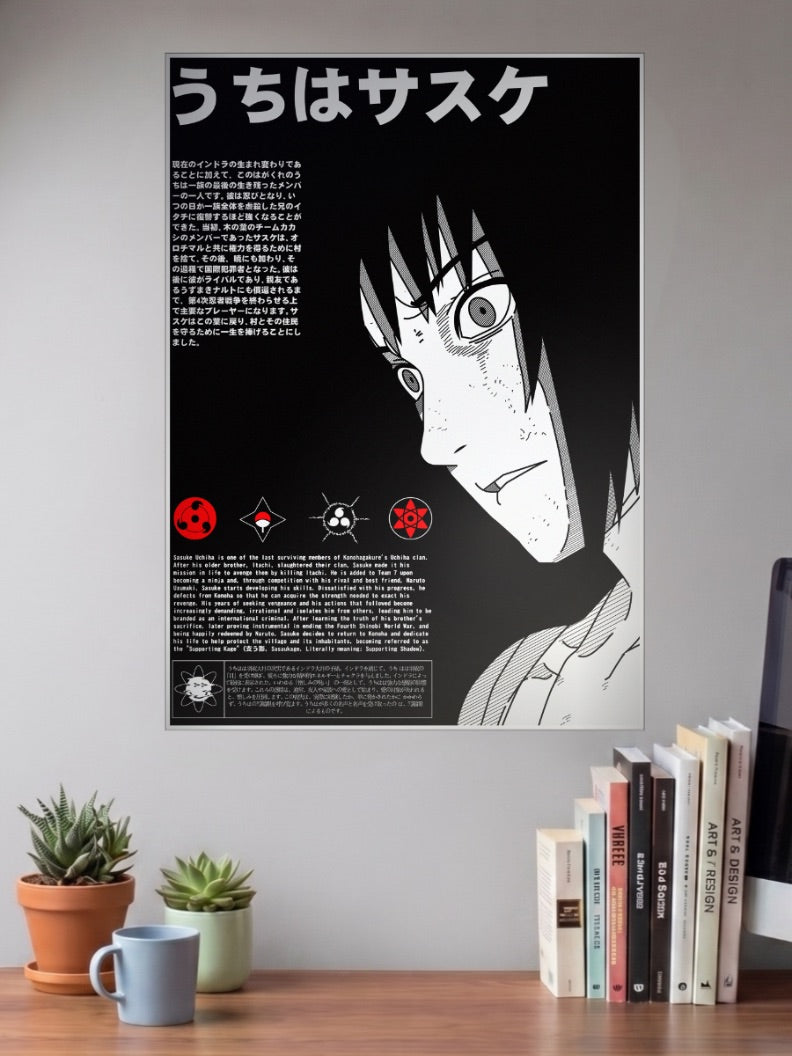 Sasuke Uchiha Manga Poster Anime Poster