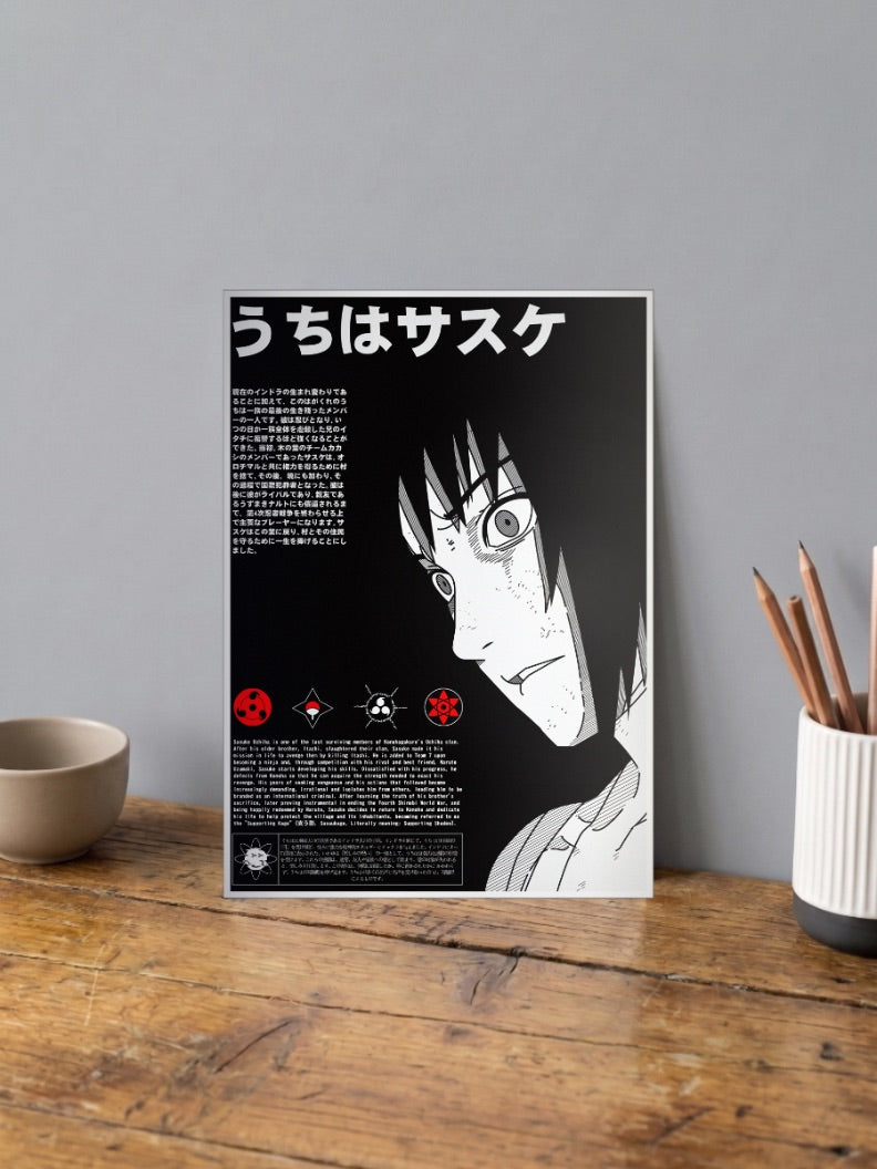Sasuke Uchiha Manga Poster Anime Poster