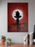 Itachi Silhouette Pole Scene Anime Poster