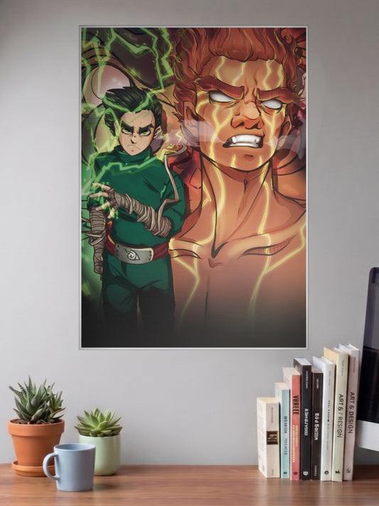 Rock Lee And Might Guy Power Anime Poster