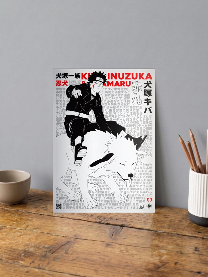 Kiba And Akamaru Manga Poster Anime Poster