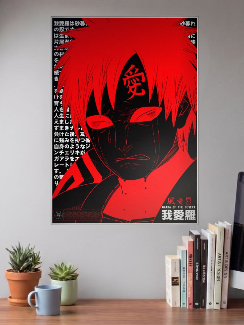 Gaara Of The Desert Poster Anime Poster